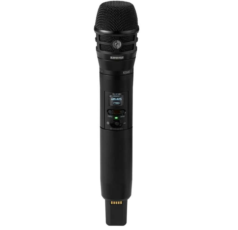 Shure SLXD2+/K8B Digital Handheld Wireless System with SLXD2 Handheld Transmitter and KSM8 Dualdyne Cartridge (Black)  G57 Band