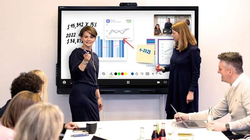 SMART Board 86" QX (V2) Pro series with iQ Video Conferencing Display