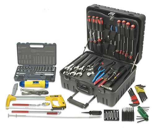 SPC55 MRO/ Mechanics Tool Kit, 8" Hard Case with Wheels