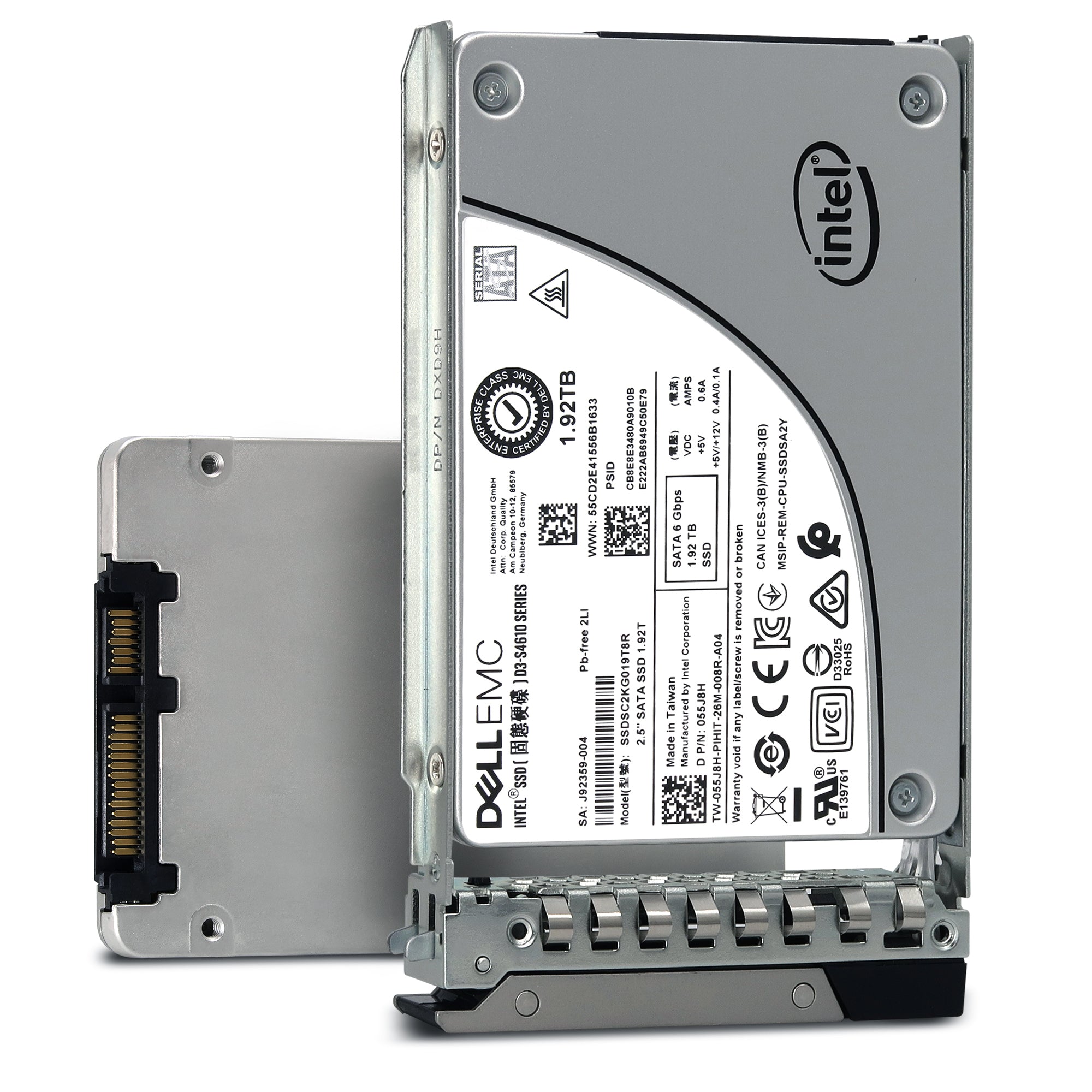 Dell G14 400-BCVC SSDSC2KG019T8R 1.92TB SATA 6Gb/s 3D TLC 3DWPD 2.5in Solid State Drive