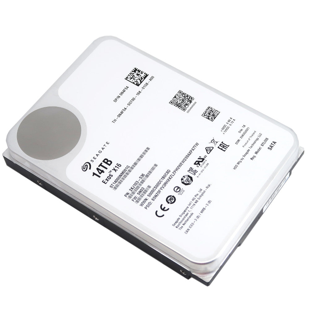 Dell Exos X16 ST14000NM001G 0N4F54 N4F54 14TB 7.2K RPM SATA 6Gb/s 3.5in Refurbished HDD