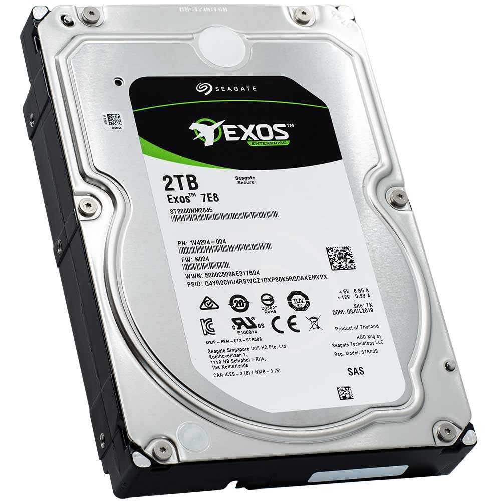 Seagate Exos 7E8 ST2000NM0045 2TB 7.2K RPM SAS 12Gb/s 512n 128MB 3.5" Hard Drive