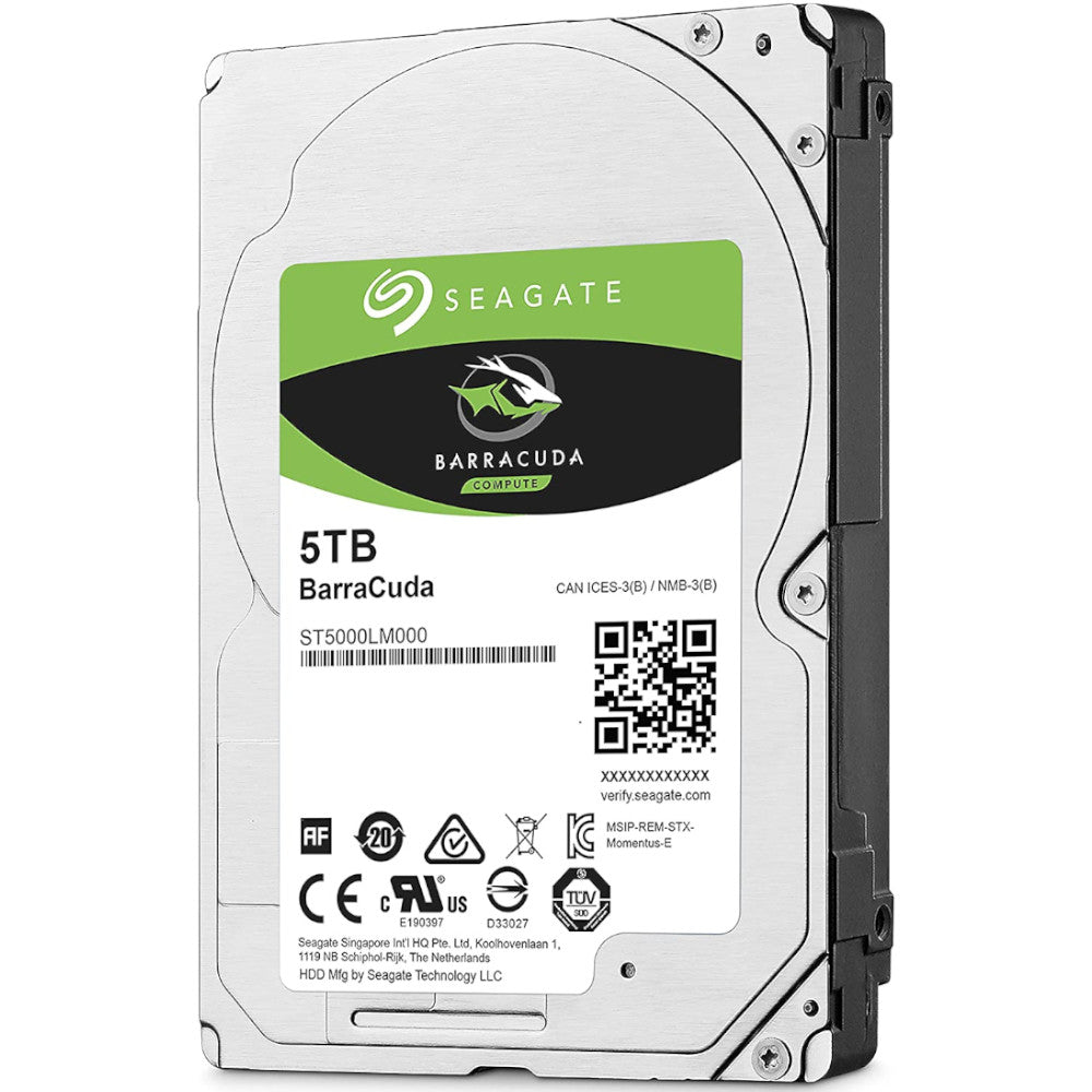 Seagate BarraCuda ST5000LM000 5TB 5.4K RPM SATA 6Gb/s 2.5in 15mm Hard Drive
