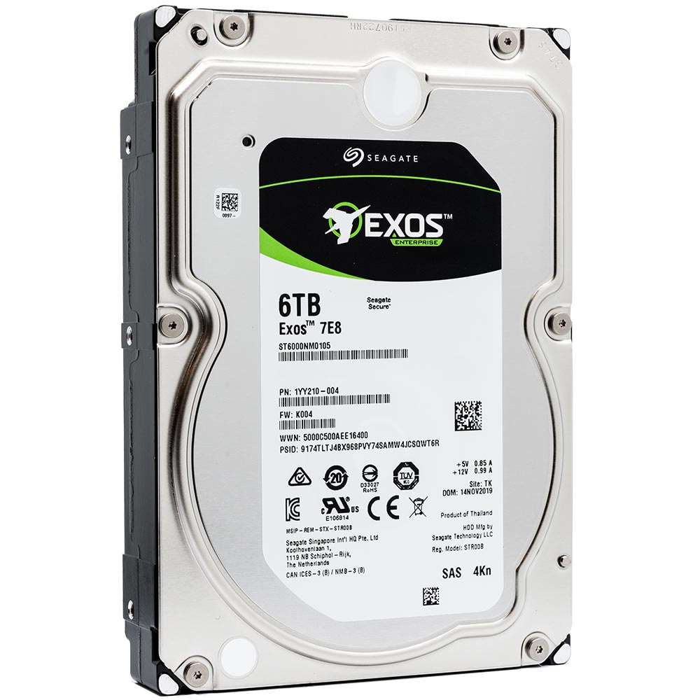Seagate Exos 7E8 ST6000NM0105 6TB 7.2K RPM SAS 12Gb/s 4Kn 256MB 3.5" Hard Drive