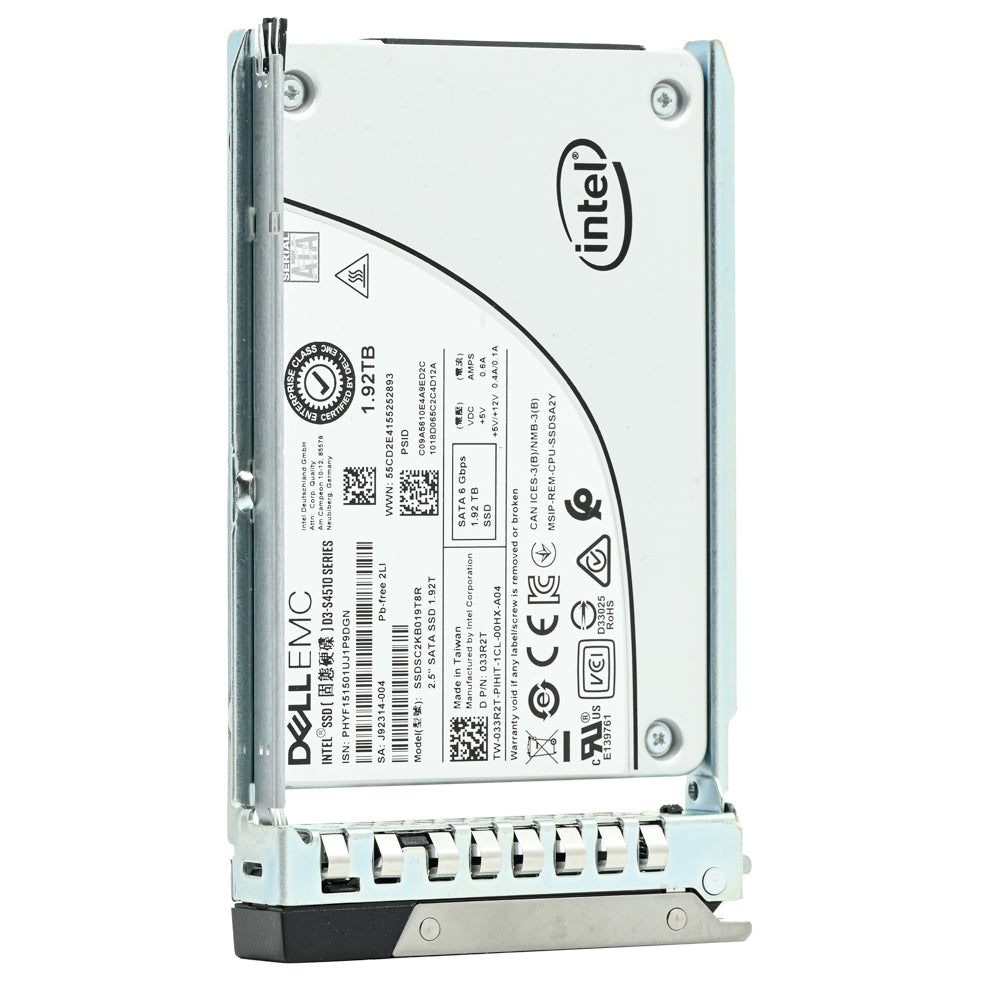 Dell G14 33R2T SSDSC2KB019T8R 1.92TB SATA 6Gb/s 1DWPD Read Intensive 2.5in Solid State Drive