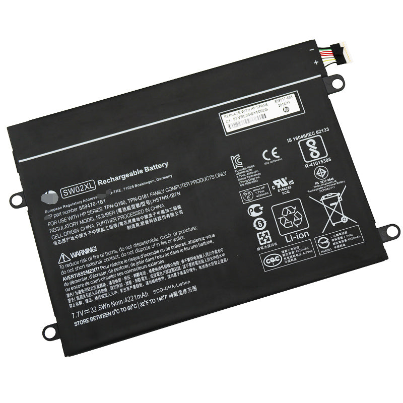 SW02XL HSTNN-IB7N 32.5Wh Battery For Hp x2 210 G2 X2 10-P 859470-1B1