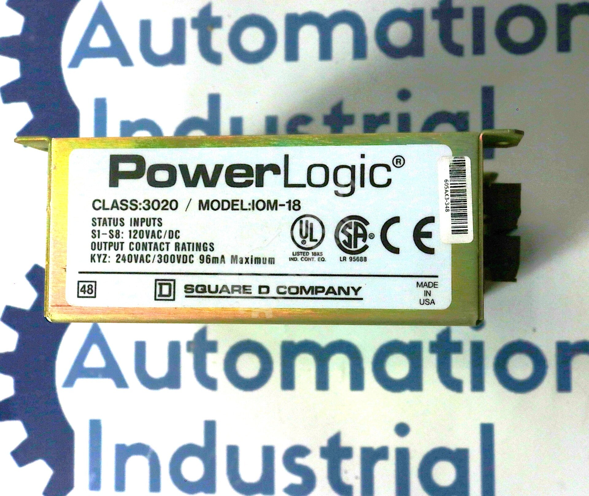 3020-ICM-18 By Square D 120VAC Product Interface For Micrologic Circuit Breakers