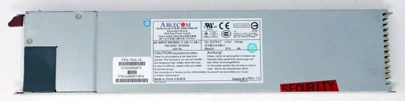 FUENTE DE ALIMENTACIÓN DE 700W 1U - PWS-702A-1R