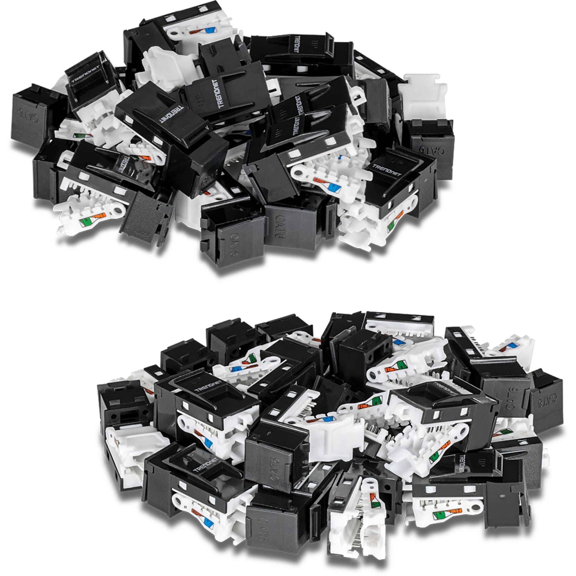 TRENDnet TC-K50C6BK 50 Pack Cat6 RJ-45 Keystone Jack, Black