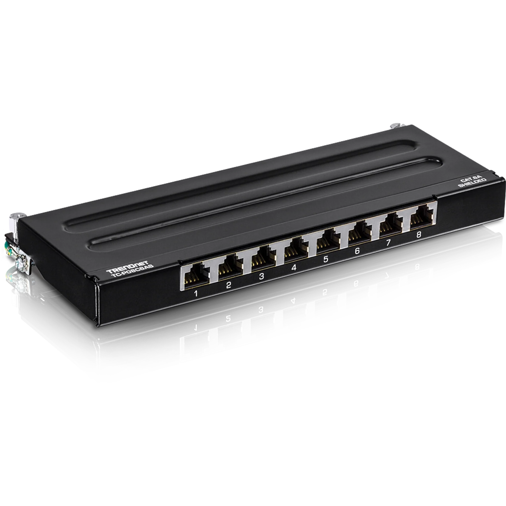TRENDnet TC-P08C6AS 8-Port Cat6A Shielded Wall Mount Patch Panel