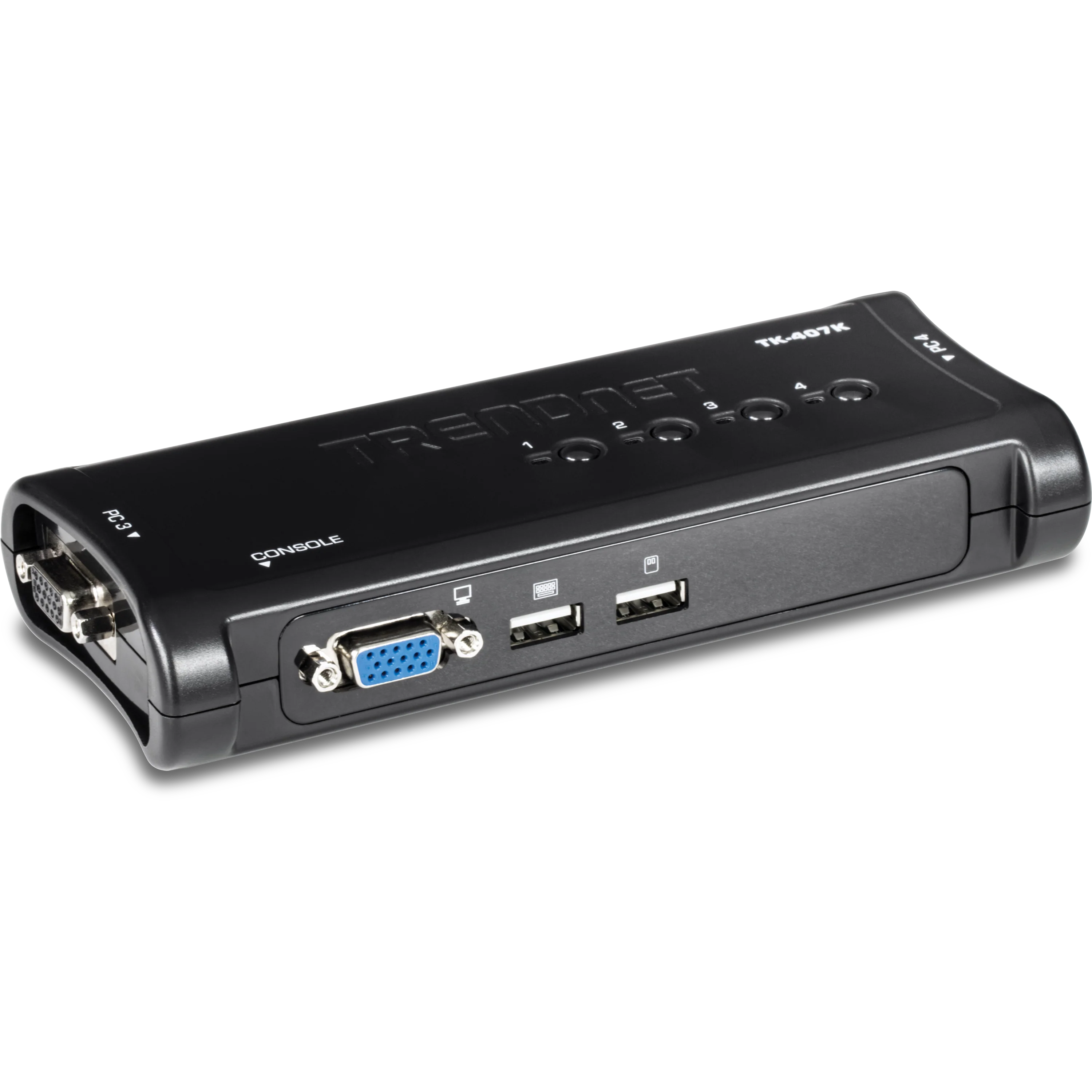 TRENDnet TK-407K 4-Port USB KVM Switch Kit (Include 4 x KVM Cables)