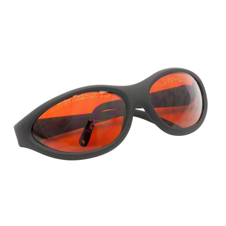 TH-LG12B - Laser Safety Glasses, Amber Lenses, 11% Visible Light Transmission, Sport Style