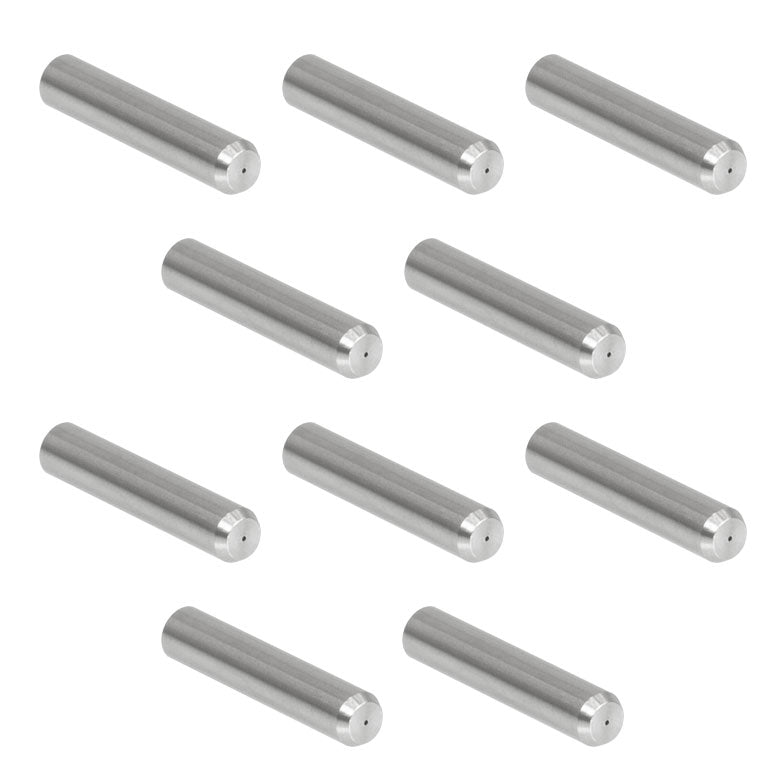TH-SF270-10 - Ø2.5 mm, 12.7 mm Long SS Ferrule for MM Fiber, Ø270 µm Bore Size, 10 Pack