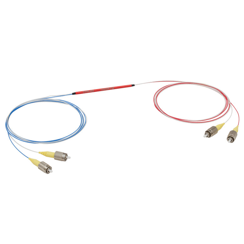T-TW2000R1F2B - 2x2 Wideband Fiber Optic Coupler, 2000 ± 200 nm, 99:1 Split, SMF-28 Fiber, FC/PC