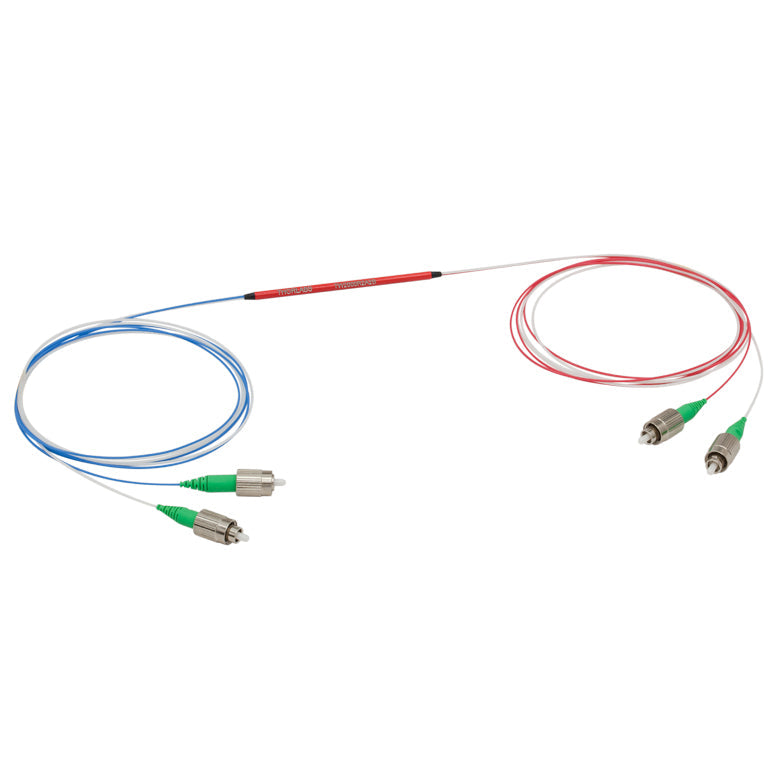 T-TW2000R2A2B - 2x2 Wideband Fiber Optic Coupler, 2000 ± 200 nm, 90:10 Split, SMF-28 Fiber, FC/APC