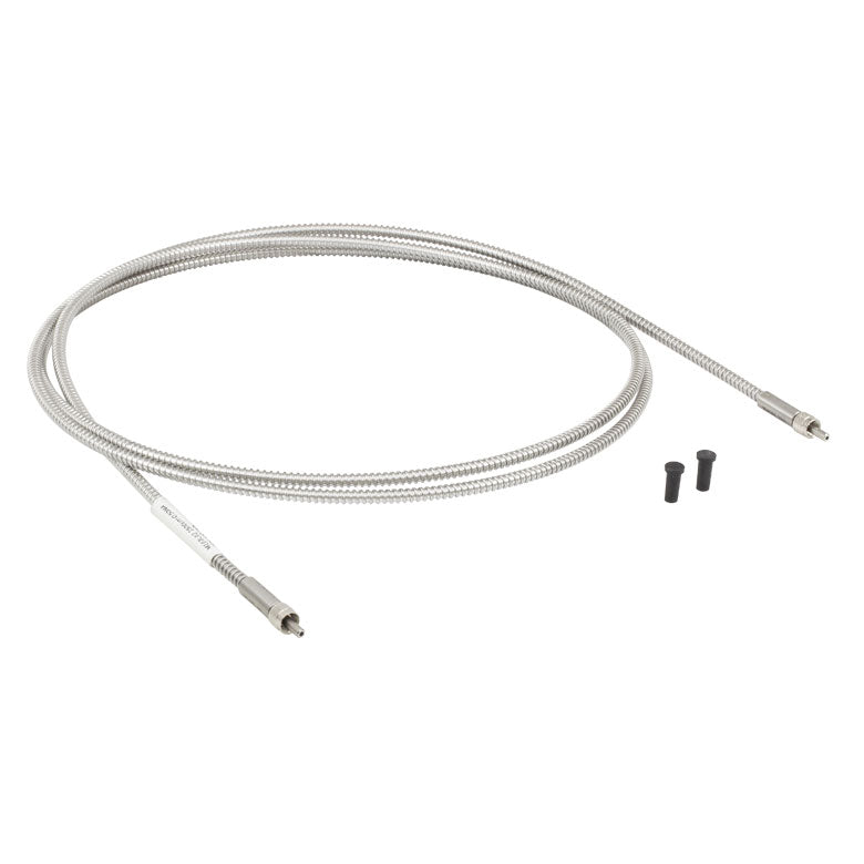 TH-M93L01 - Ø1500 µm, 0.39 NA, Stainless Steel SMA-SMA Fiber Patch Cable, High OH, 1 Meter