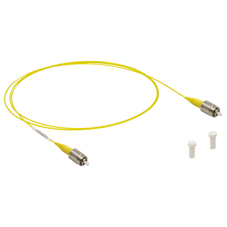 T-P1-630Y-FC-2 - Single Mode Patch Cable, 633 - 780 nm, FC/PC, Ø900 µm Jacket, 2 m Long