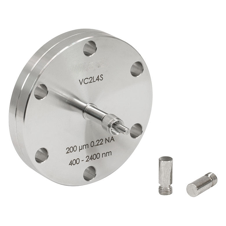 TH-VC2L4S - Fiber Feedthrough for Ø2.75" CF Flange, Low OH, Ø400 µm Core, 400 - 2400 nm, 0.22 NA, SMA