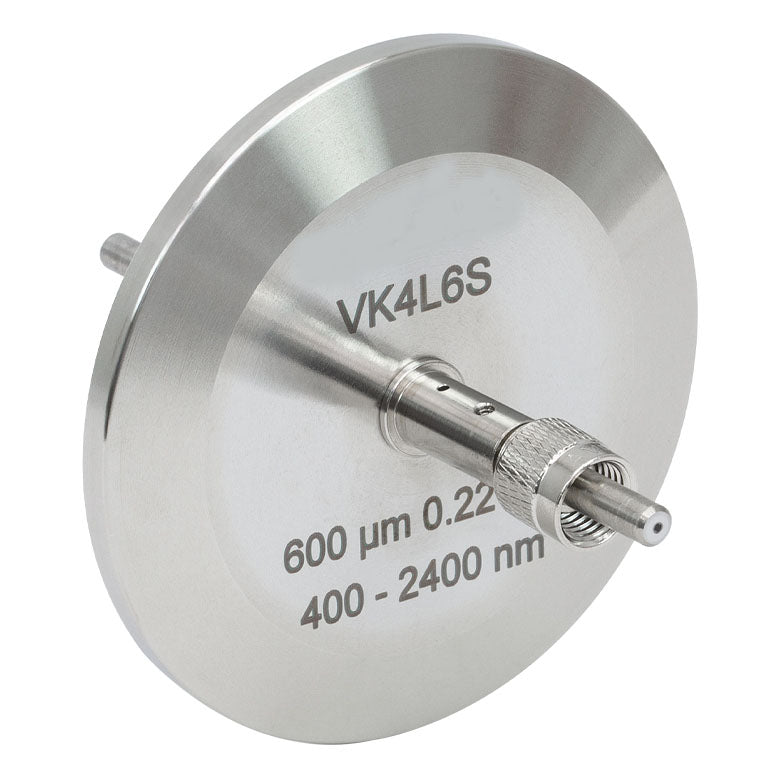 TH-VK4L6S - Fiber Feedthrough for KF40 Flange, Low OH, Ø600 µm Core, 400 - 2400 nm, 0.22 NA, SMA