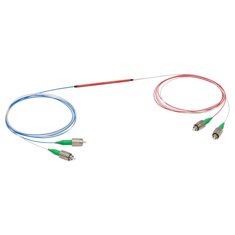 T-TW2000R3A2C - 2x2 Wideband Fiber Optic Coupler, 2000 ± 150 nm, 75:25 Split, SM1950 Fiber, FC/APC