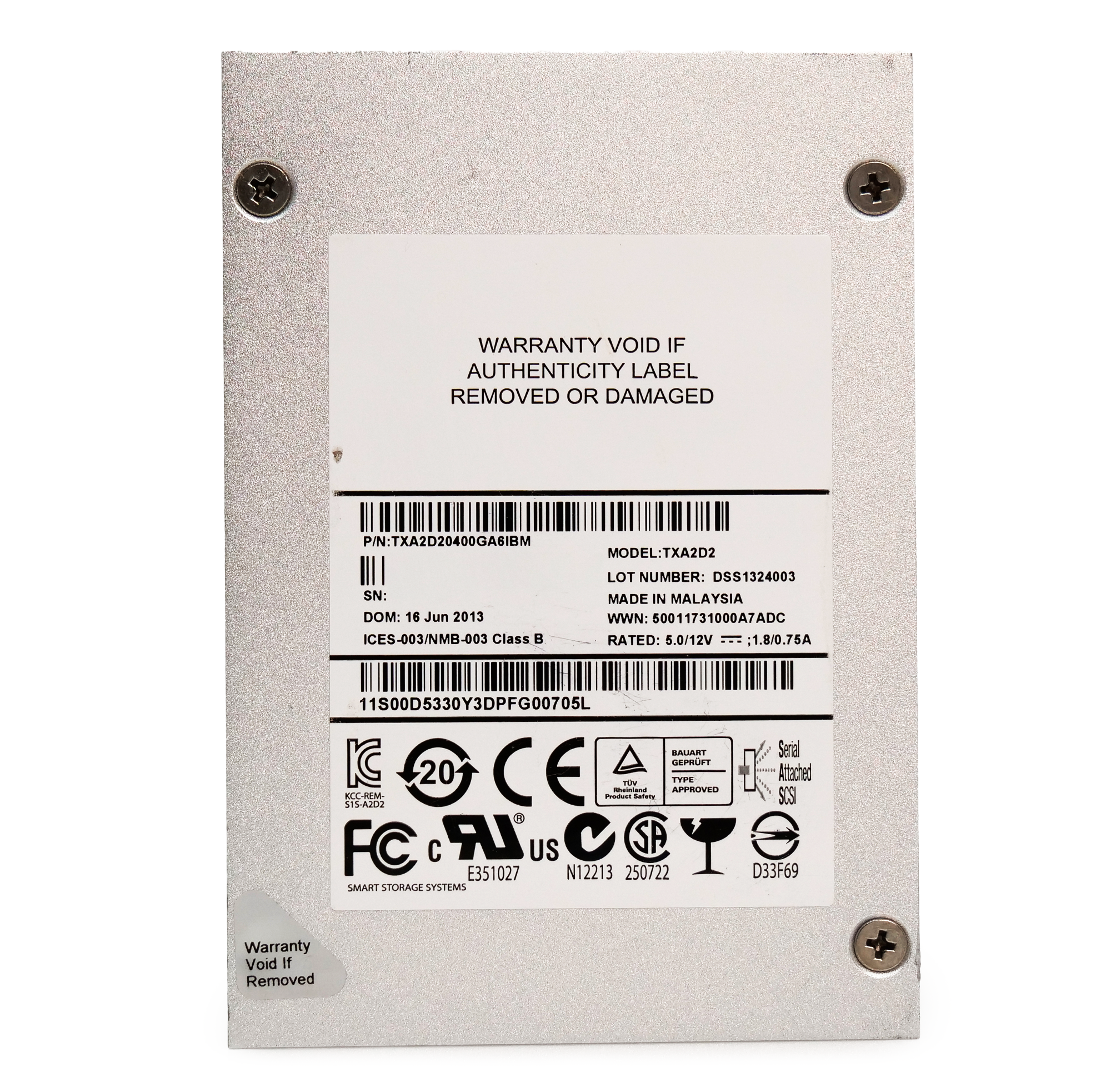 SanDisk TXA2D2 400gb 1 DWPD SAS 12Gb/s 2.5in Refurbished SSD