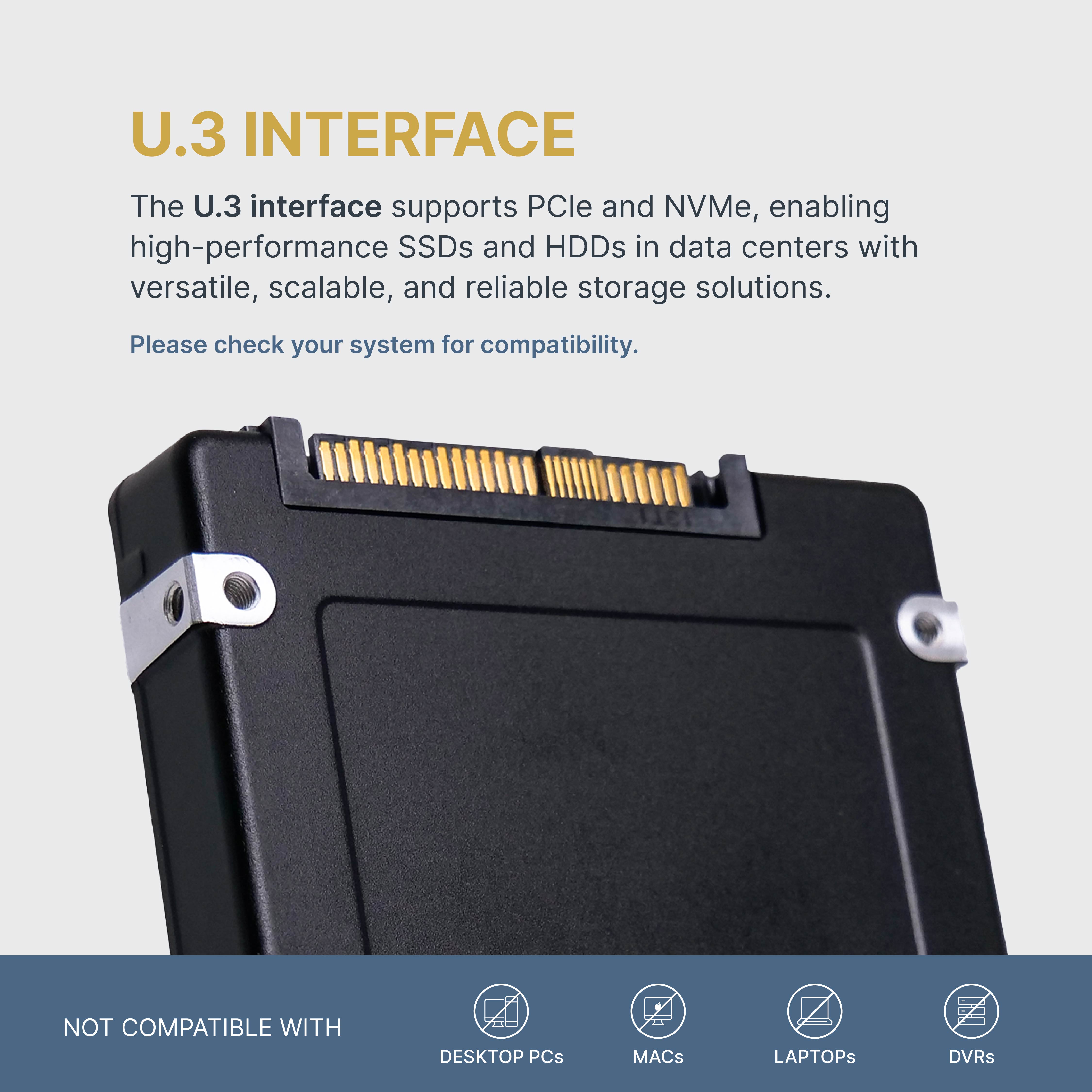 Western Digital Ultrastar DC SN650 WUS5EA176ESP5E3 0TS2374 7.68TB 1 DWPD PCIe Gen 4.0 x4 8GB/s 3D TLC U.3 NVMe 2.5in SSD
