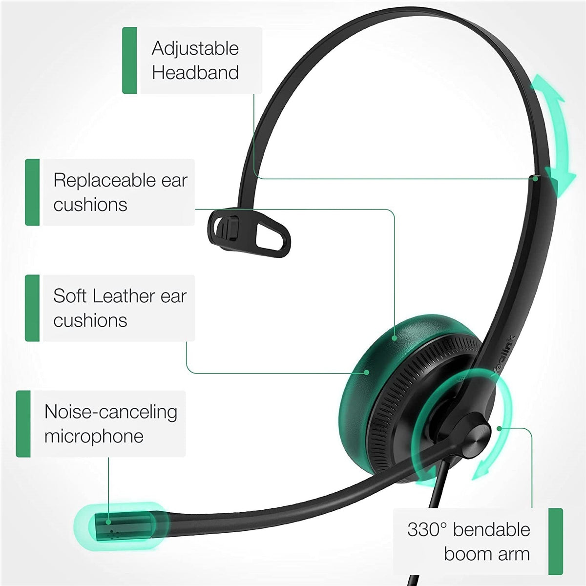 Yealink UH34 SE Dual/Mono USB Wired Headset