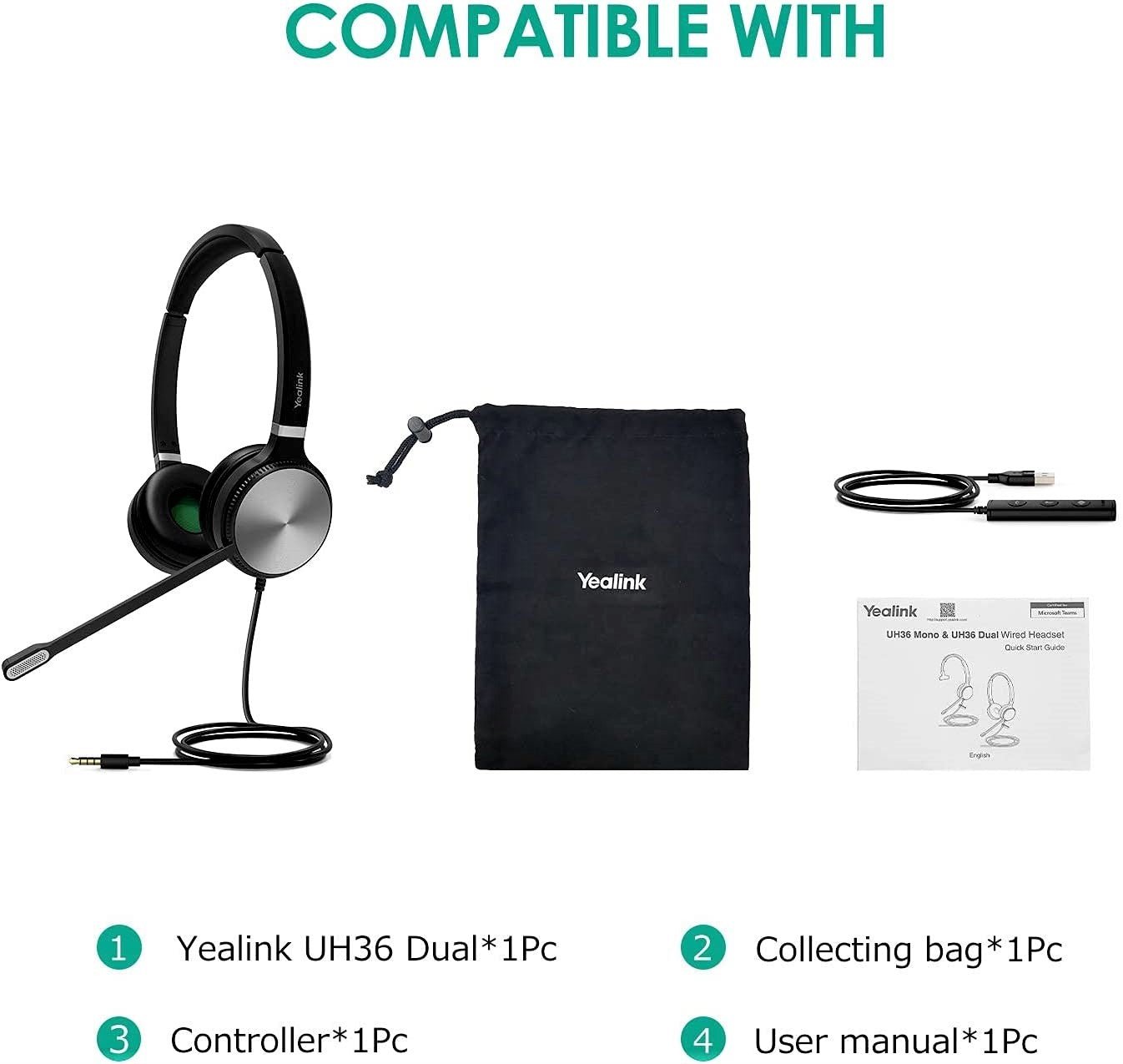 Yealink UH36 Dual/Mono USB Wired Headset