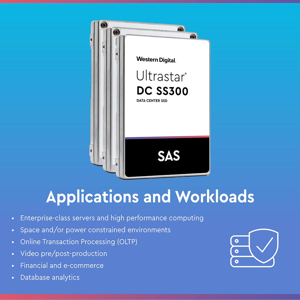 Western Digital Ultrastar DC SS300 HUSMR3240ASS200 400GB SAS 12Gb/s Mixed Use ISE 2.5in Solid State Drive