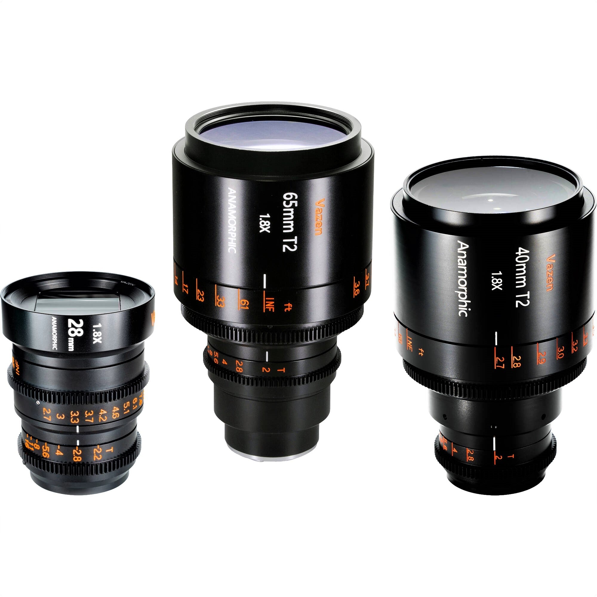 Vazen 28mm, 40mm, 65mm MFT Lens Bundle with Hard Case (Amber)