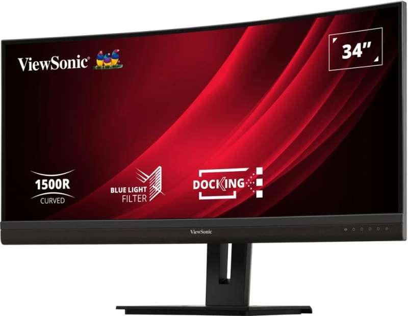 Viewsonic 34" UWQHD Curved USB-C Docking Monitor with RJ45 Ethernet