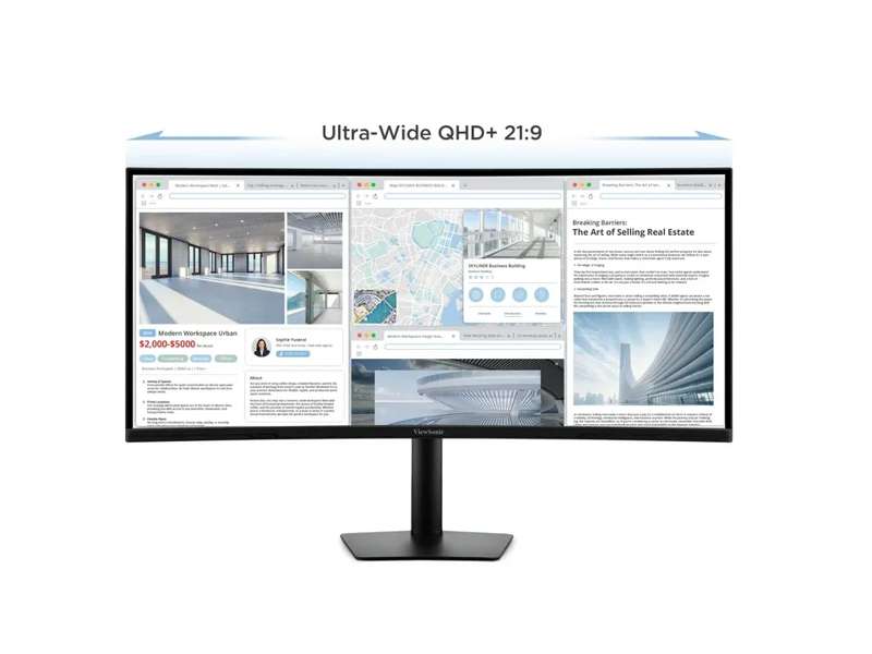 Viewsonic 38" WQHD+ Curved Ultrawide IPS Monitor with 96W USB-C