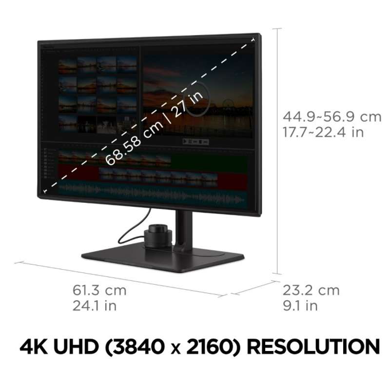 Viewsonic 27" ColorPro 4K UHD Professional Monitor with USB-C & ColorPro Wheel