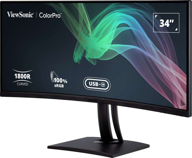 Viewsonic 34" ColorPro UWQHD Curved Professional Monitor with 100W USB-C & RJ45
