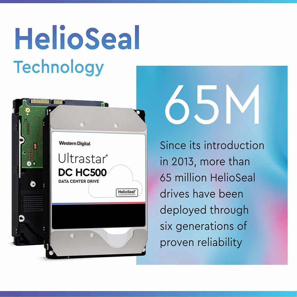 Western Digital Ultrastar DC HC530 WUH721414ALE604 0F31156 14TB 7.2K RPM SATA 6Gb/s 512e SE Power Disable Pin 3.5in Recertified Hard Drive