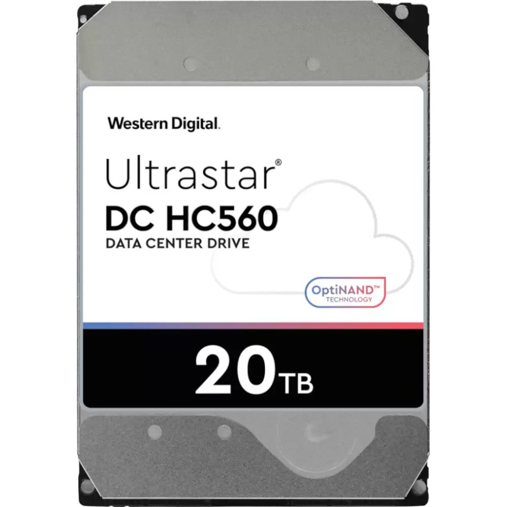 Western Digital Ultrastar HC560 WUH722020ALE604 0F38761 20TB 7.2K RPM Power Disable SATA 6Gb/s 512e 3.5in Recertified Hard Drive