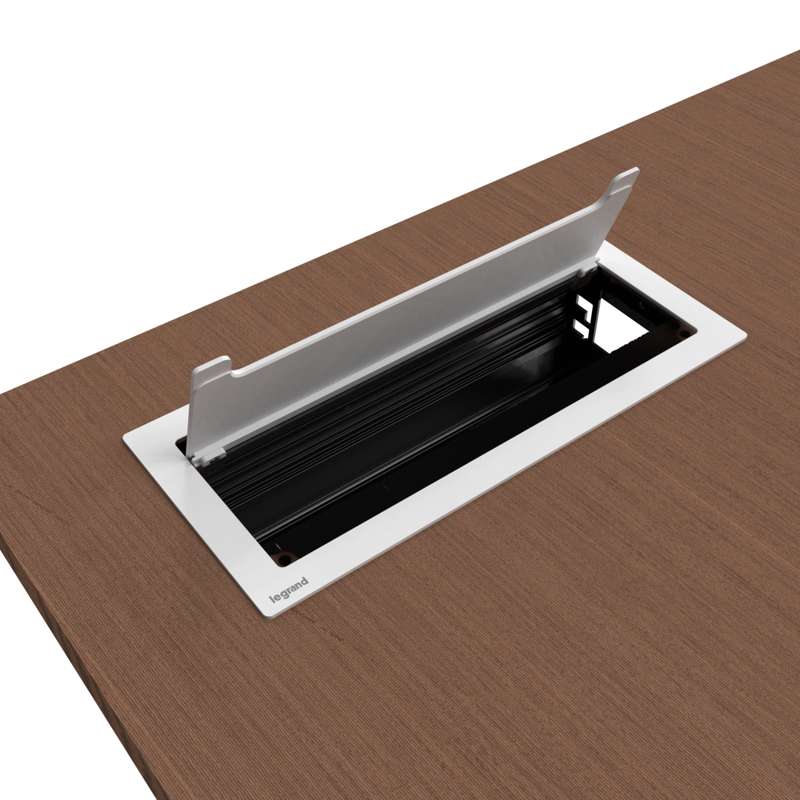 Wiremold Empty Access Table Box, Aluminum