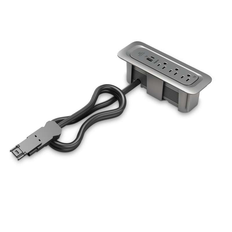 Wiremold ModPower End Unit, In Surface, Magnesium
