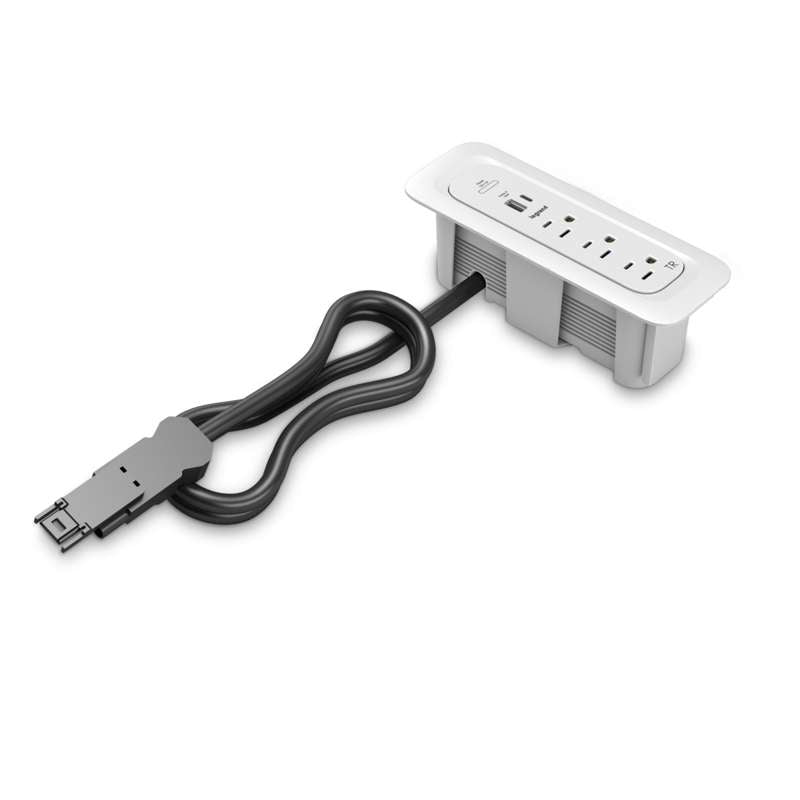 Wiremold ModPower End Unit, In Surface, White