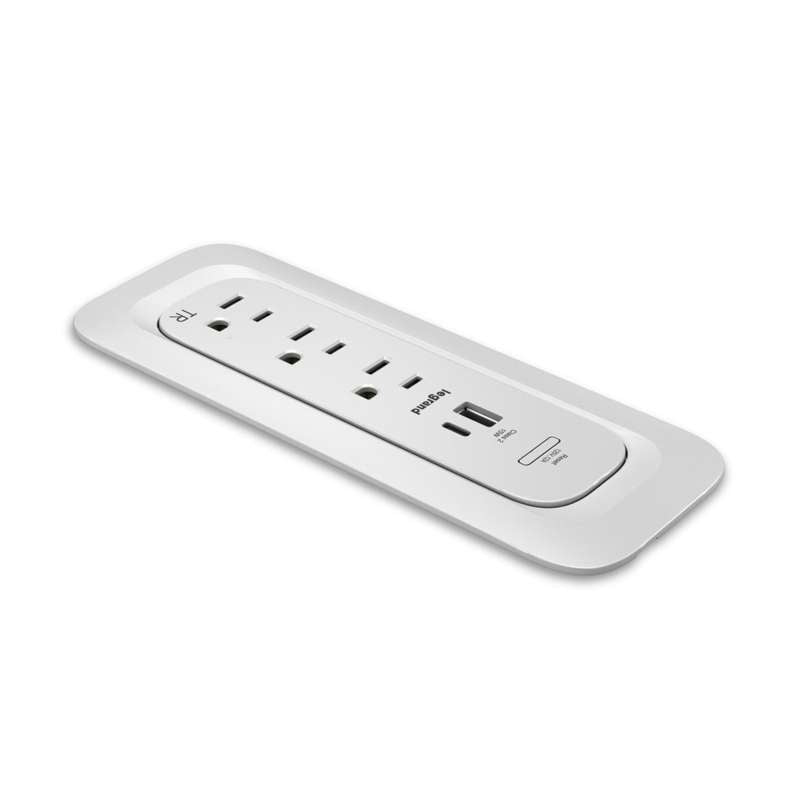 Wiremold ModPower End Unit, In Surface, White