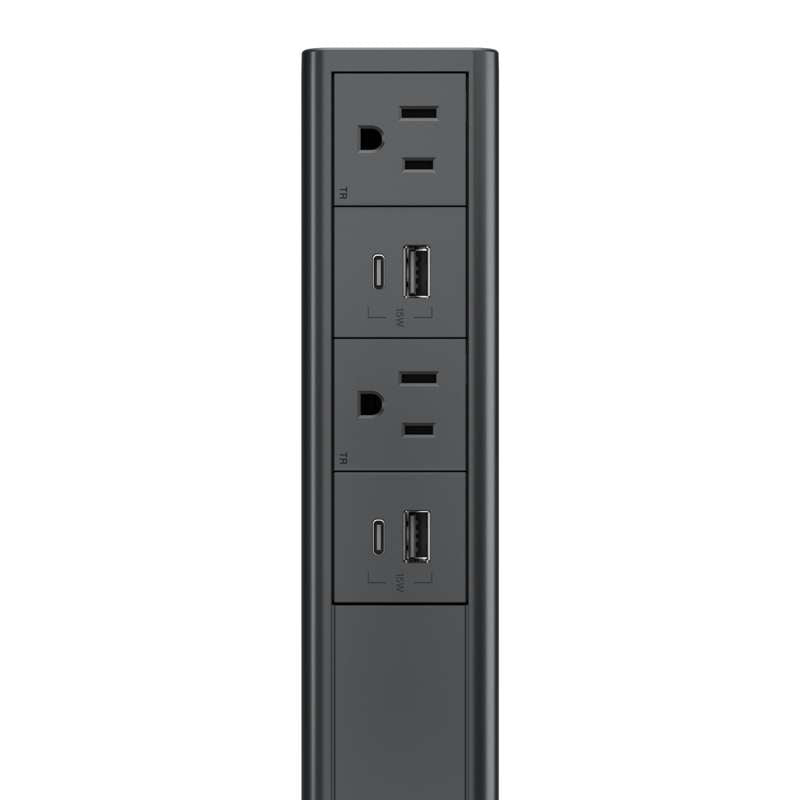 Wiremold dash Power Tower, Graphite