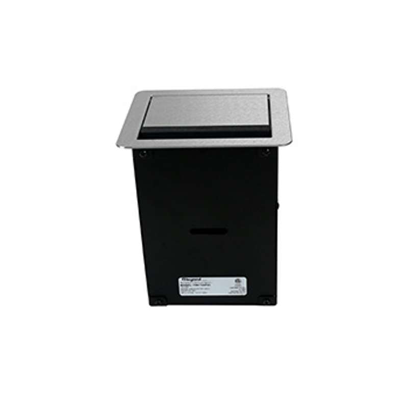 Wiremold InteGreat A/V TABLE BOX WITH USB, FIELD WIRED, ALUMINUM