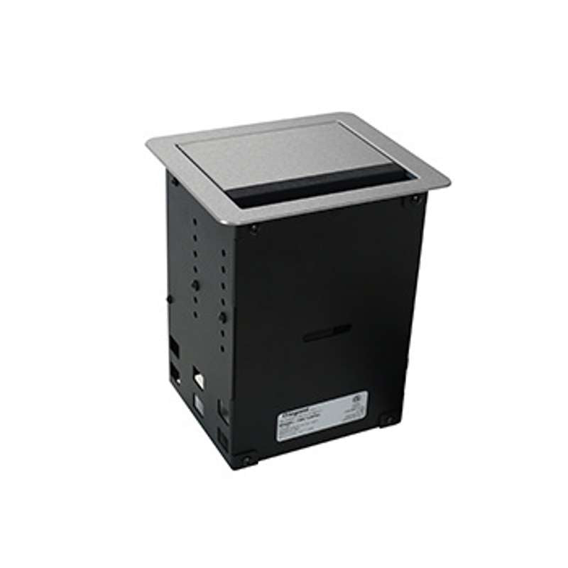 Wiremold InteGreat A/V TABLE BOX WITH USB, FIELD WIRED, ALUMINUM