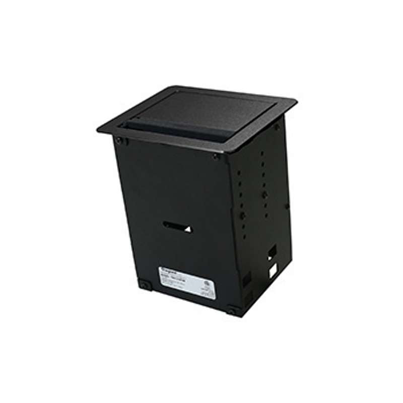 Wiremold InteGreat A/V TABLE BOX WITH USB, FIELD WIRED, BLACK