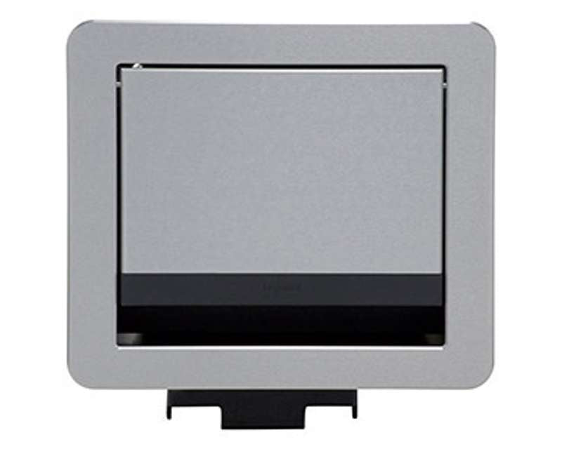 Wiremold InteGreat All Power Table Box, Cord Ended, Aluminum