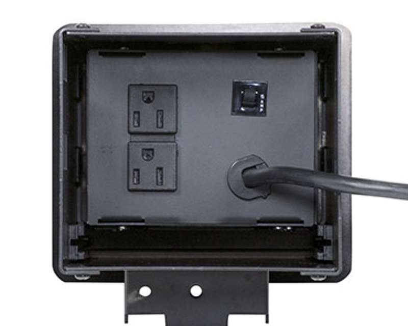 Wiremold InteGreat All Power Table Box, Cord Ended, Aluminum