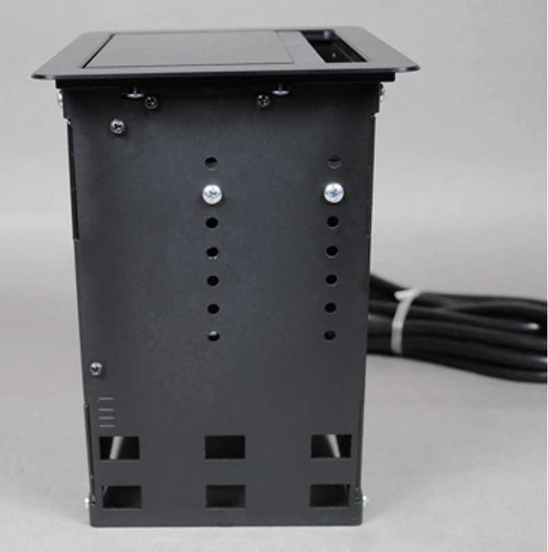 Wiremold InteGreat All Power Table Box, Cord Ended, Aluminum