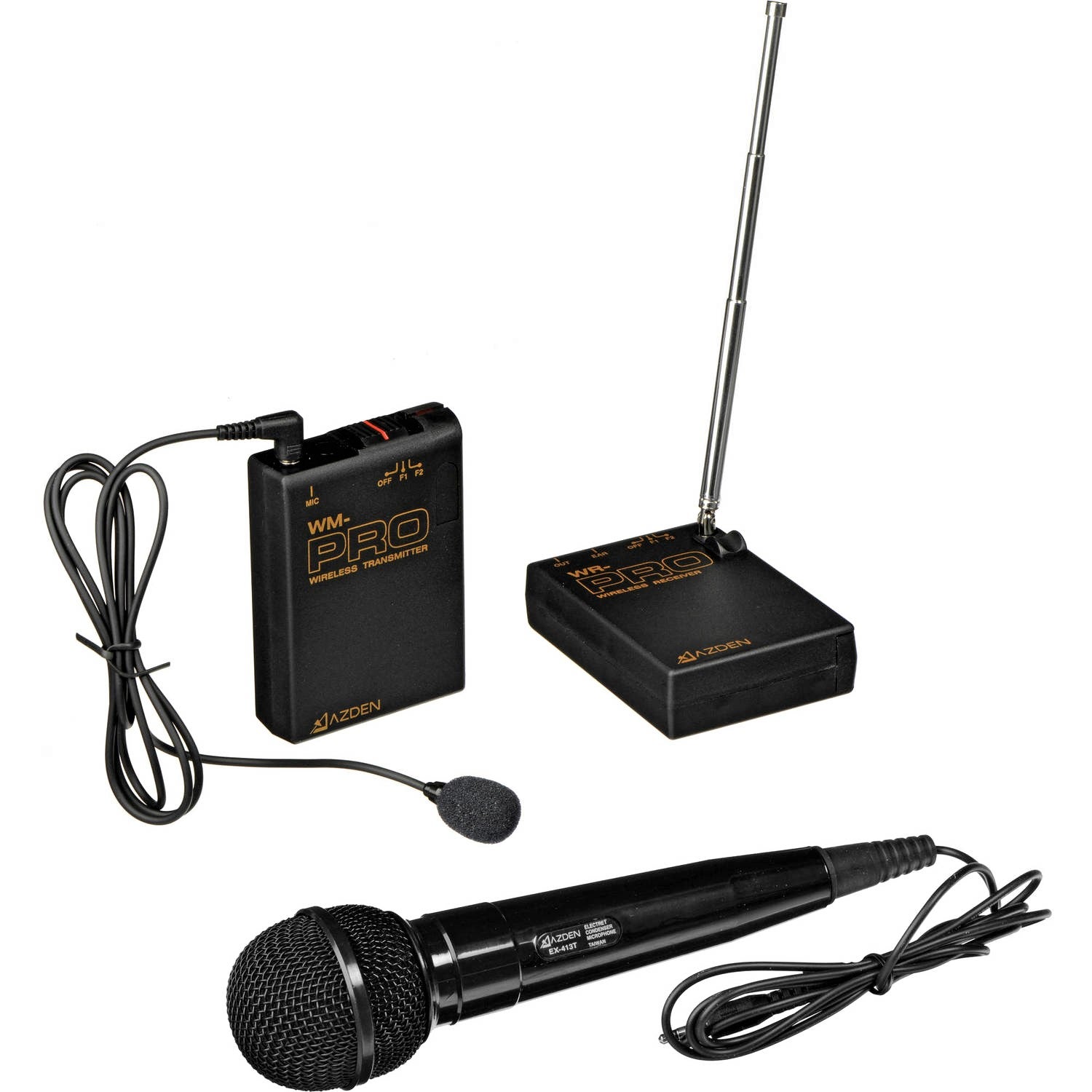 Azden VHF Wireless Microphone System with Wired Handheld Microphone