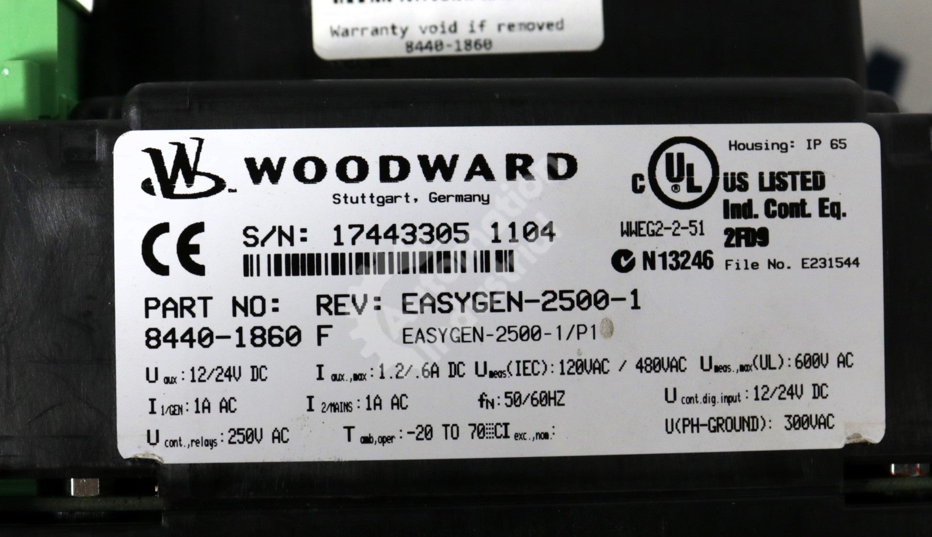 8440-1860 by  Woodward EASYGEN-2500-1 Genset Controller EasyGen-2000 Series