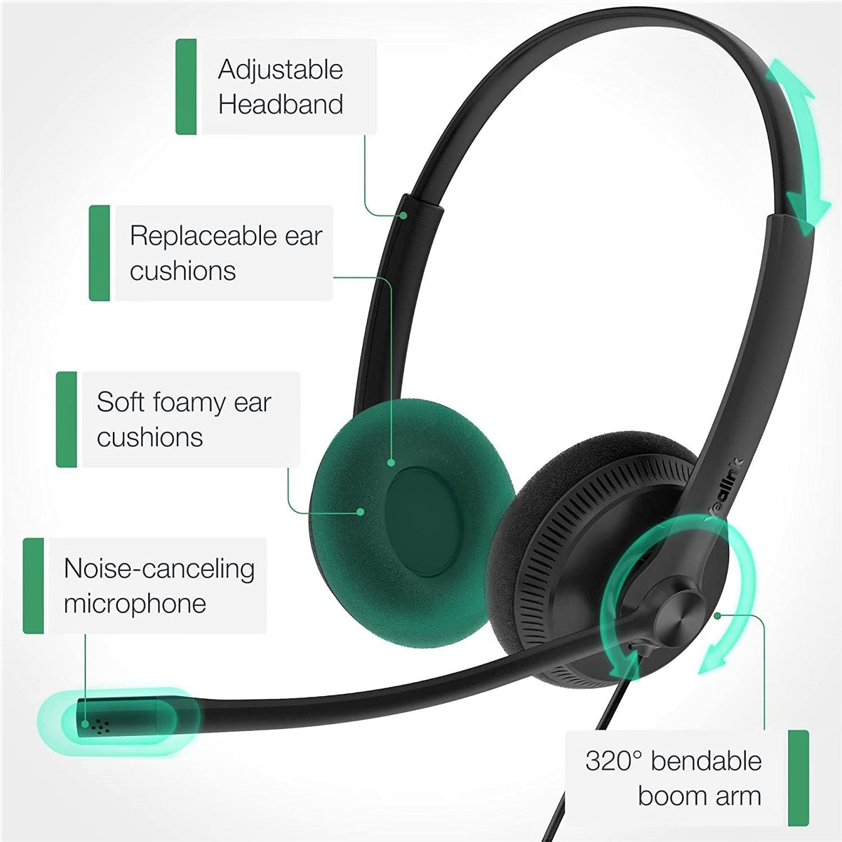 Yealink YHS34 & YHS34 Lite Dual/Mono Wideband Headset